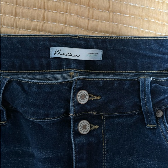 KanCan Dark Blue Distressed Skinny Jeans - Picture 2 of 5